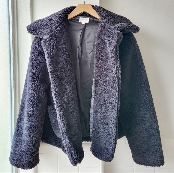 Black Teddy Coat - Picture 2 of 4